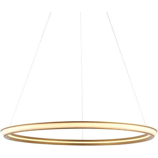 Hanging Ceiling Pendant Light - Satin Gold Paint & White Silicone - 41W LED (Smd 2835) Warm White