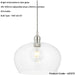 Hanging Ceiling Pendant Light - Medium Bright Nickel Plate & Clear Glass - 10W LED E27