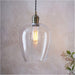 Hanging Ceiling Pendant Light - Antique Brass Plate & Clear Glass - 10W LED E27