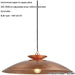 Hanging Ceiling Pendant Light - Hammered Copper & Copper Plate - 10W LED E27