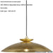 Hanging Ceiling Pendant Light - Hammered Brass & Brass Plate - 10W LED E27