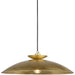 Hanging Ceiling Pendant Light - Hammered Brass & Brass Plate - 10W LED E27