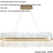 Hanging Ceiling Pendant Light - Brushed Gold Plated Finish & Clear Glass - 47W LED (Smd 2835) Warm White