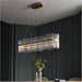 Hanging Ceiling Pendant Light - Brushed Gold Plated Finish & Clear Glass - 47W LED (Smd 2835) Warm White