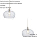 2 PACK Hanging Ceiling Pendant Light - Bright Nickel Plate & Clear Hammered Dome Glass - 10W LED E27