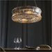 6 Light Hanging Ceiling Pendant & 2x Matching Wall Lights - Crystal Clear Glass Concave Dimmable Set