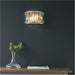 9 Light Hanging Ceiling Pendant & 2x Matching Wall Lights - Crystal Clear Glass Concave Dimmable Set