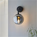 Multi Arm Ceiling Pendant & 2x Matching Wall Lights - Matt Black Frame Grey Tinted Glass Shade Set