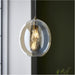 Hanging Ceiling Pendant Light - Satin Brass Plate & Champagne Lustre Glass - 10W LED E27