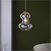 Hanging Ceiling Pendant Light - Satin Brass Plate & Champagne Lustre Glass - Hour Glass Shade