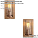 2 PACK Copper Hammered Dimmable Wall Light - Clear Textured Round Glass Shade - E27 Open bulb