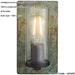 Verdigris Bronze Dimmable Wall Light - Clear Round Glass Shade - 10W LED E27