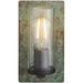 Single Hanging Ceiling Pendat & 2x Matching Wall Lights - Verdigris Hammered Dimmable Set