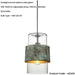 Single Hanging Ceiling Pendat & 2x Matching Wall Lights - Verdigris Hammered Dimmable Set