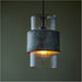 Hanging Ceiling Pendant Light - Verdigris Bronze Plate & Clear Glass - 10W LED E27