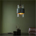 2 PACK Hanging Ceiling Pendant Light - Verdigris Bronze Plate & Clear Glass - 10W LED E27