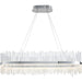 Hanging Ceiling Pendant Light - Chrome Plate & Clear Glass - 47W LED (Smd 2835) Warm White