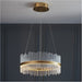 Hanging Ceiling Pendant Light - Brushed Gold Plated Finish & Clear Glass - 41W LED (Smd 2835) Warm White