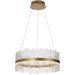 Hanging Ceiling Pendant Light - Brushed Gold Plated Finish & Clear Glass - 41W LED (Smd 2835) Warm White