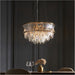 Hanging Ceiling Pendant Light - Warm Brass Plate With Crystal And Clear Glass - 9 X 6W LED E14