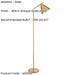 2 PACK 1580mm Tall Floor Lamp - Warm antique brass plate - Modern Metal Shade - 10W LED E27