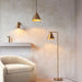 2 PACK 1580mm Tall Floor Lamp - Warm antique brass plate - Modern Metal Shade - 10W LED E27