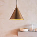 Hanging Ceiling Pendant Light - Warm antique brass plate - 10W LED E27