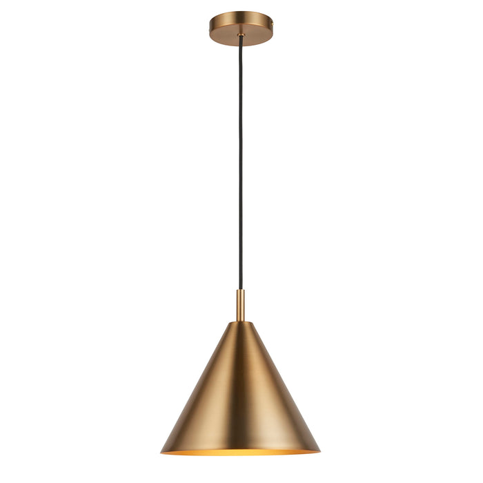 Hanging Ceiling Pendant Light - Warm antique brass plate - 10W LED E27