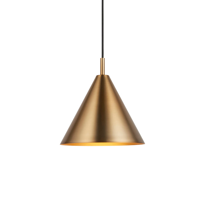 Hanging Ceiling Pendant Light - Warm antique brass plate - 10W LED E27