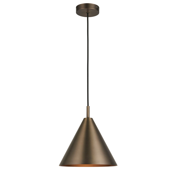 2 PACK Hanging Ceiling Pendant Light - Brushed antique bronze plate - 10W LED E27