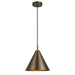 Hanging Ceiling Pendant Light - Brushed antique bronze plate - 10W LED E27