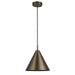 2 PACK Hanging Ceiling Pendant Light - Brushed antique bronze plate - 10W LED E27