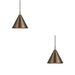 2 PACK Hanging Ceiling Pendant Light - Brushed antique bronze plate - 10W LED E27