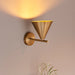 2 PACK Dimmable Wall Light - Warm antique brass plate - Modern Metal Shade Sconce