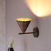 2 PACK Dimmable Wall Light - Brushed antique bronze plate - Modern Metal Shade Sconce