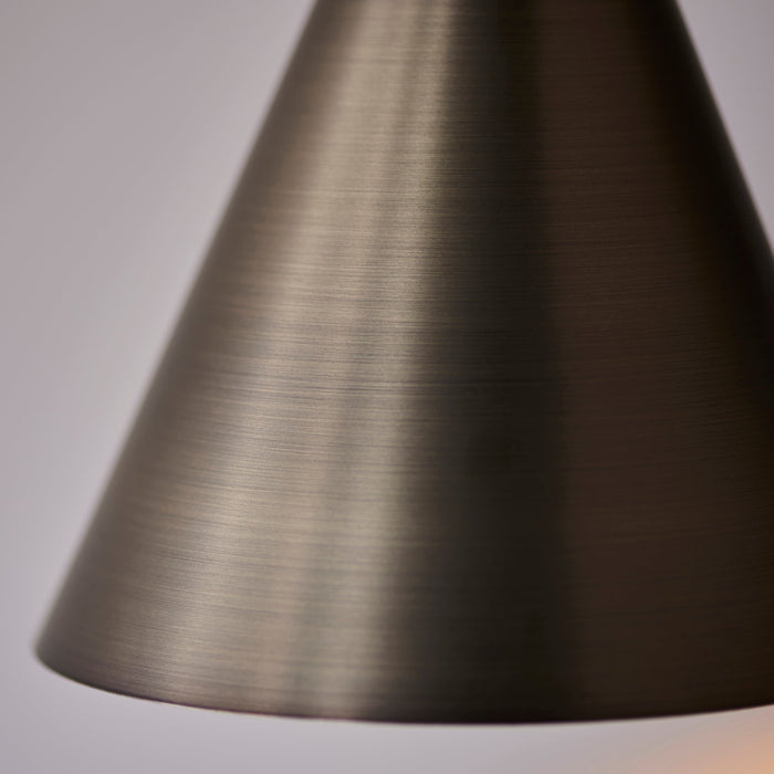 Dimmable Wall Light - Brushed antique bronze plate - Modern Metal Shade Sconce