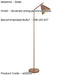 1580mm Tall Floor Lamp - Brushed antique bronze plate - Modern Metal Shade - 10W LED E27
