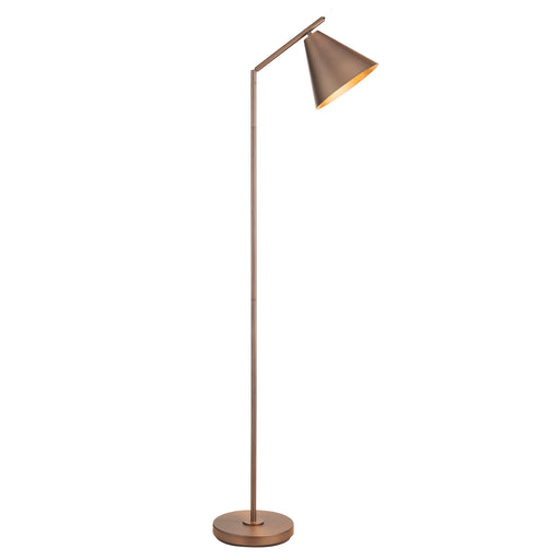 1580mm Tall Floor Lamp - Brushed antique bronze plate - Modern Metal Shade - 10W LED E27