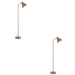 2 PACK 1580mm Tall Floor Lamp - Brushed antique bronze plate - Modern Metal Shade - 10W LED E27