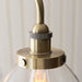2 PACK Hanging Ceiling Pendant Light - Antique brass plate & clear glass - 3 x 10W LED E27