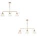 2 PACK Hanging Ceiling Pendant Light - Antique brass plate & clear glass - 3 x 10W LED E27