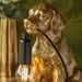 Vintage Gold Labrador Puppy Table Lamp - Cute Dog Bedside Dog Table Light - 7W LED E14