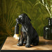 2 PACK Matt Black Labrador Puppy Table Lamp - Cute Dog Bedside Dog Table Light - 7W LED E14