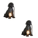 2 PACK Matt Black Labrador Puppy Table Lamp - Cute Dog Bedside Dog Table Light - 7W LED E14