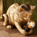 2 PACK Vintage Gold Kitten Table Lamp - Cute Dog Bedside Cat Table Light - 7W LED E14