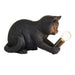 Matt Black Kitten Table Lamp - Cute Dog Bedside Cat Table Light - 7W LED E14