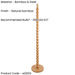 1340mm Tall Floor Lamp - Natural bamboo - Round Stacked Wooden Stem - 10W LED E27