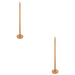 2 PACK 1340mm Tall Floor Lamp - Natural bamboo - Round Stacked Wooden Stem - 10W LED E27