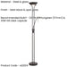 1800mm Tall Mother & Child Floor Lamp - Matt black & opal glass - 230W R7s (117mm) & 33W G9