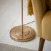 1550mm Tall Floor Lamp - Brushed aged brass plate & natural linen Shade - 10W LED E27